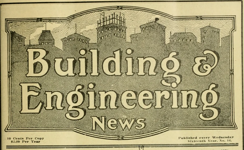 An illustration from Building & engineering news, 1914, leaf 528
