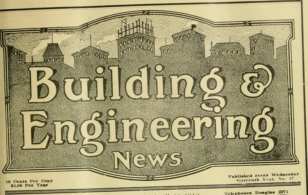 An illustration from Building & engineering news, 1914, leaf 566