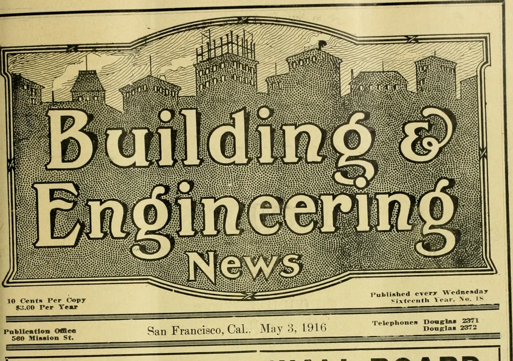 An illustration from Building & engineering news, 1914, leaf 604