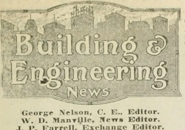 An illustration from Building & engineering news, 1914, leaf 84
