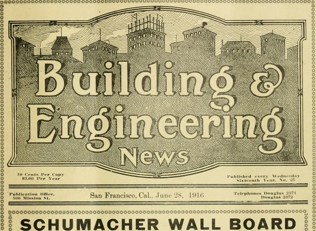 An illustration from Building & engineering news, 1914, leaf 908