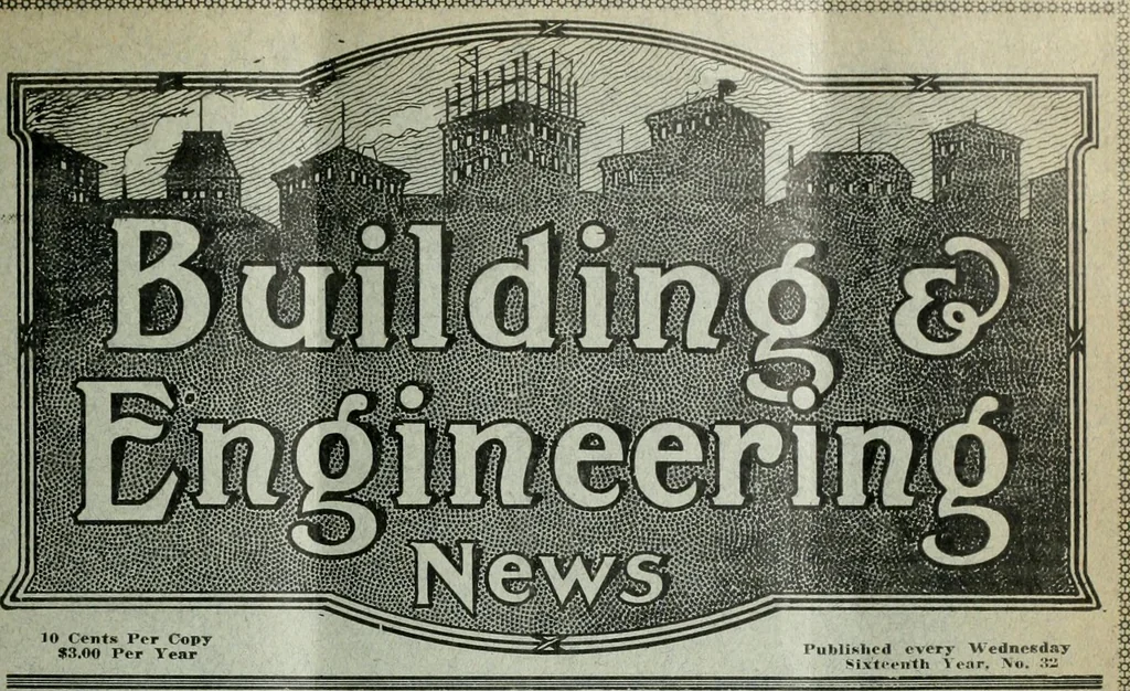 An illustration from Building & engineering news, 1914, leaf 184