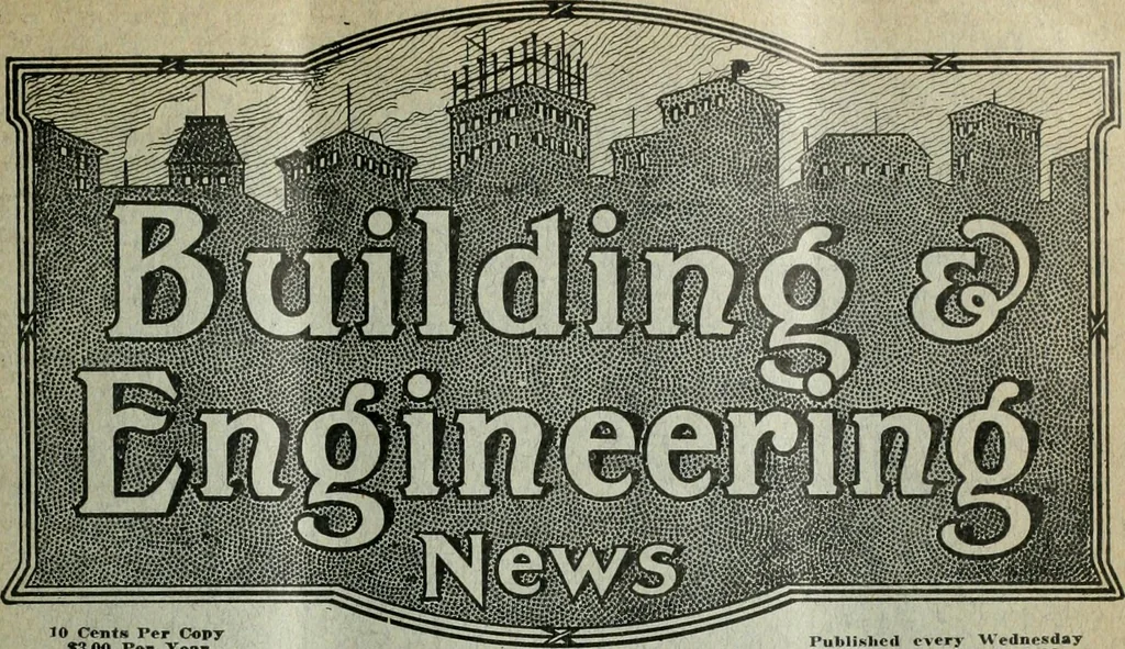 An illustration from Building & engineering news, 1914, leaf 376