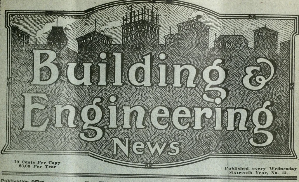 An illustration from Building & engineering news, 1914, leaf 512