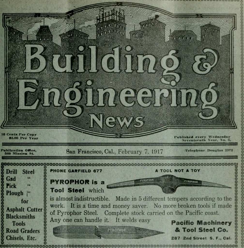An illustration from Building & engineering news, 1914, leaf 134