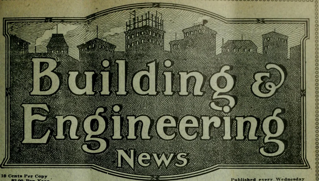 An illustration from Building & engineering news, 1914, leaf 290