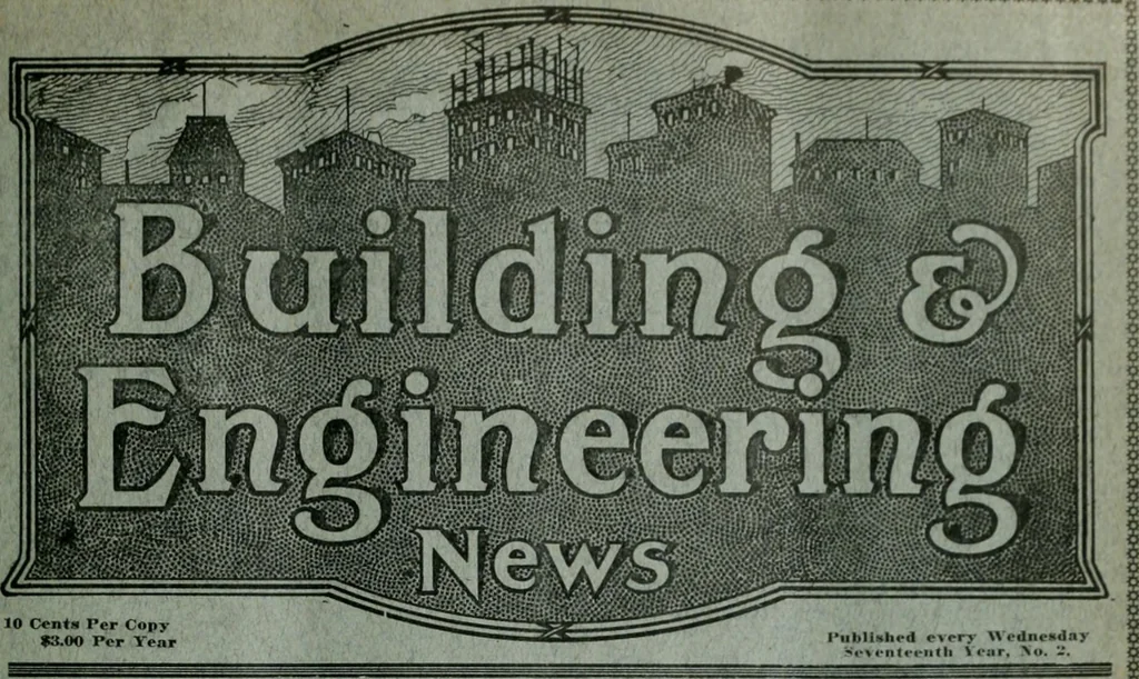 An illustration from Building & engineering news, 1914, leaf 30
