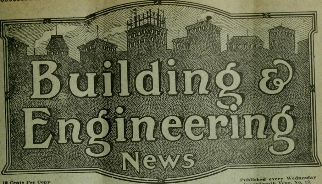 An illustration from Building & engineering news, 1914, leaf 324