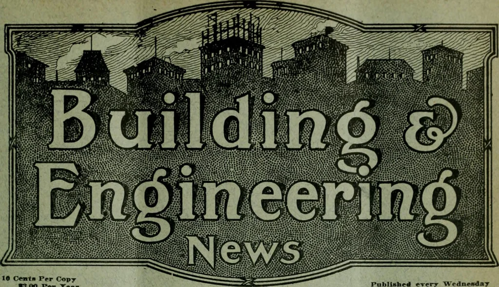 An illustration from Building & engineering news, 1914, leaf 692