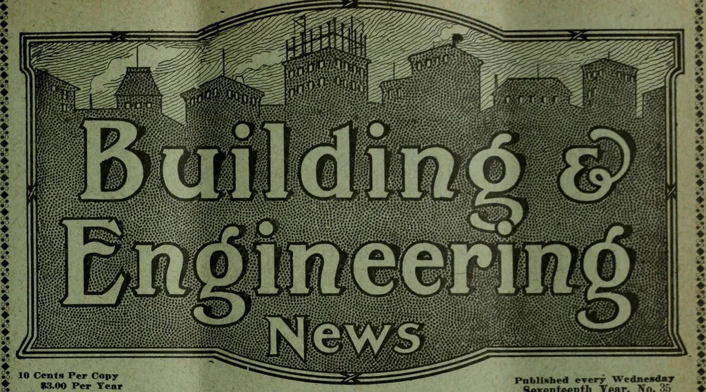 An illustration from Building & engineering news, 1914, leaf 212