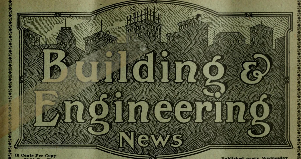 An illustration from Building & engineering news, 1914, leaf 340