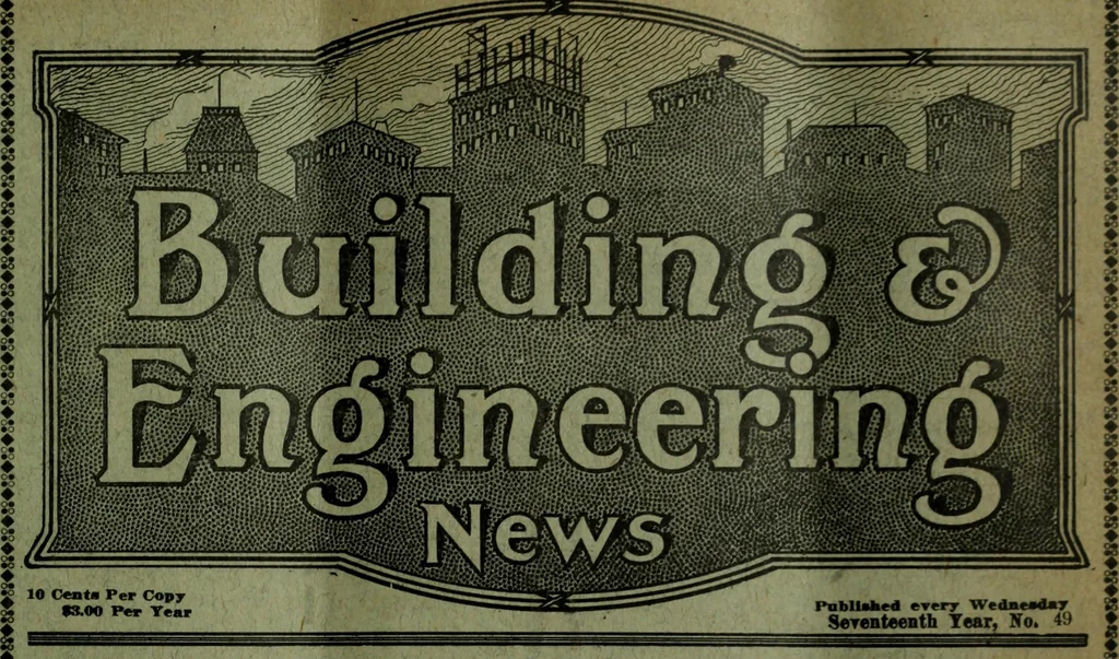 An illustration from Building & engineering news, 1914, leaf 566