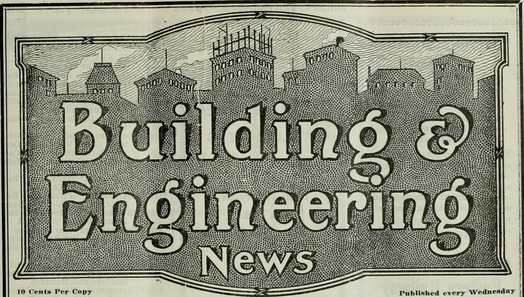 An illustration from Building & engineering news, 1914, leaf 126