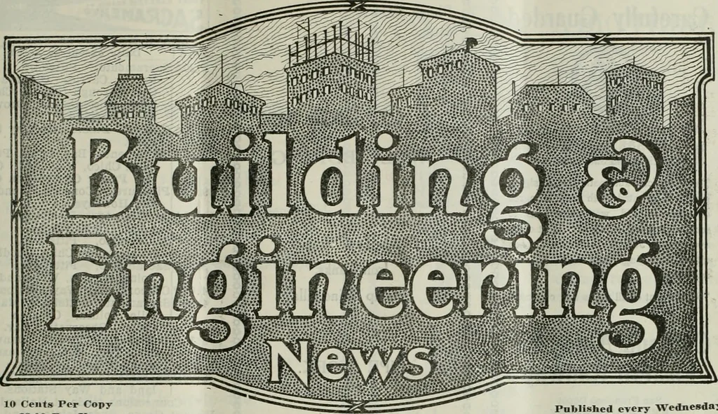 An illustration from Building & engineering news, 1914, leaf 150