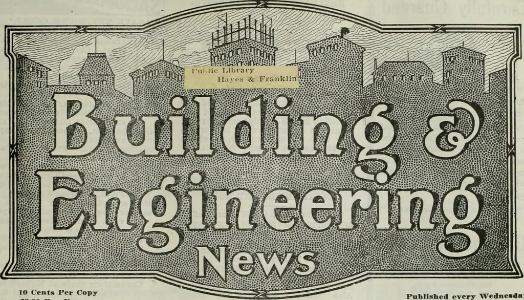 An illustration from Building & engineering news, 1914, leaf 294