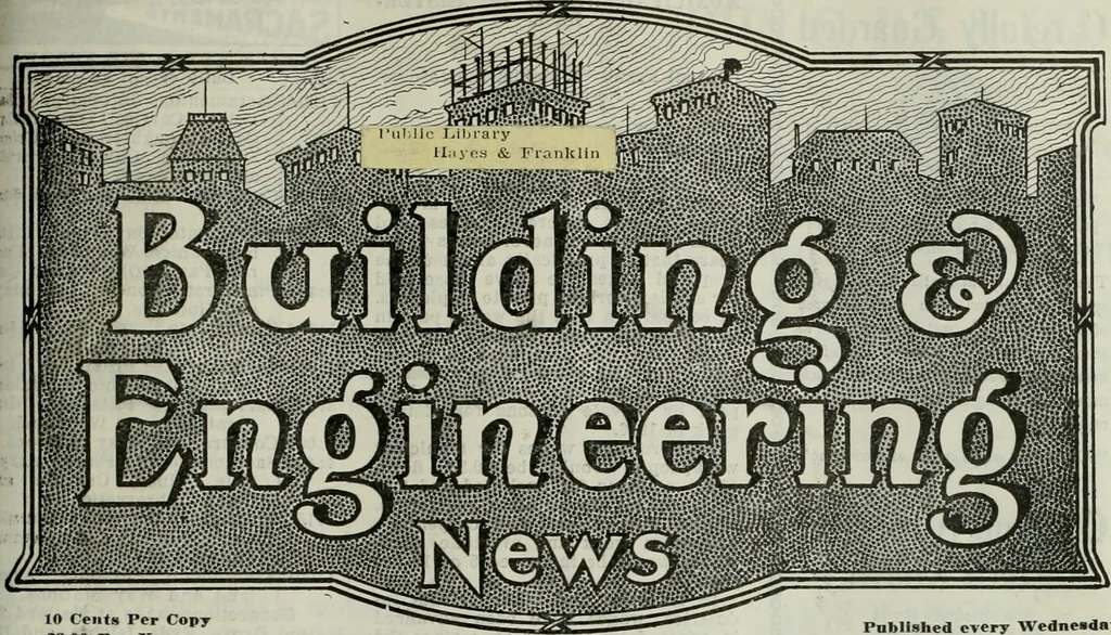 An illustration from Building & engineering news, 1914, leaf 318