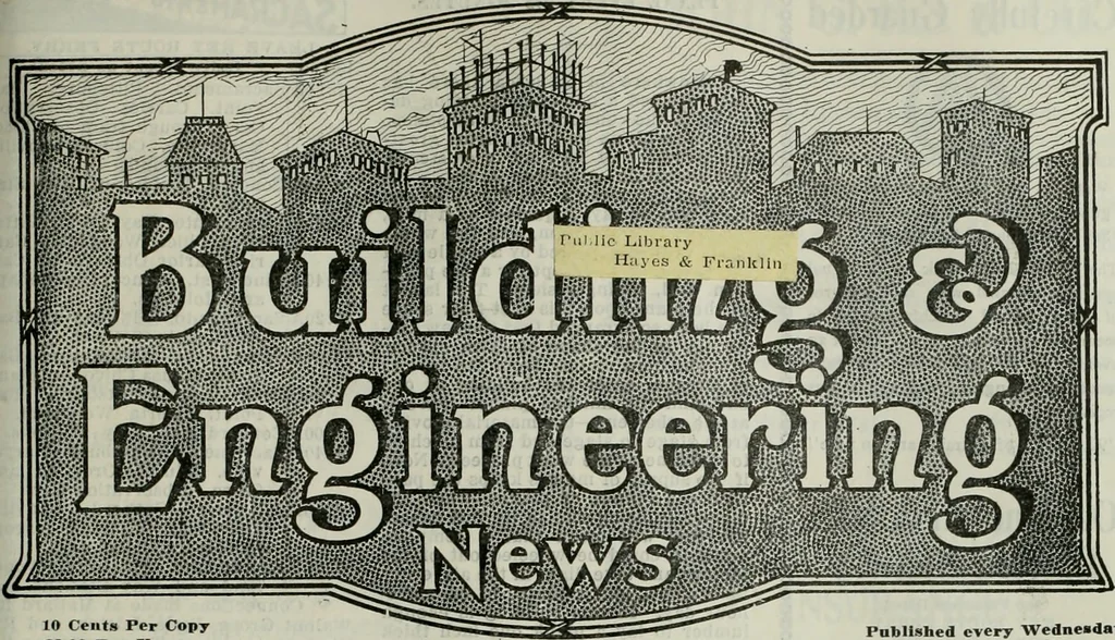 An illustration from Building & engineering news, 1914, leaf 342