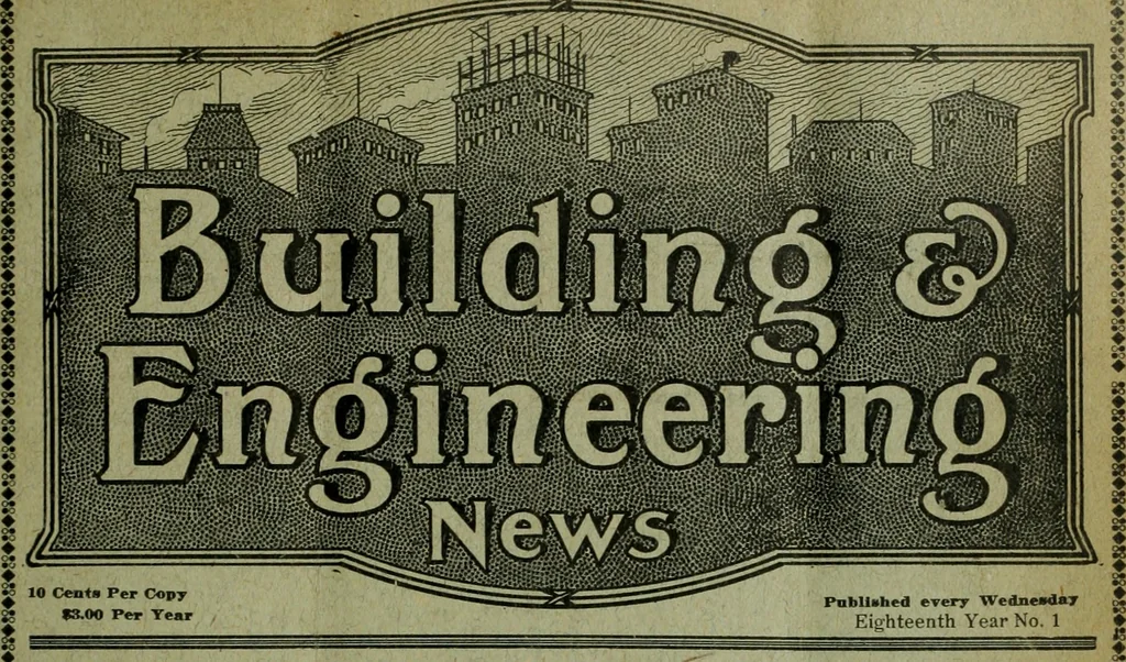 An illustration from Building & engineering news, 1914, leaf 4