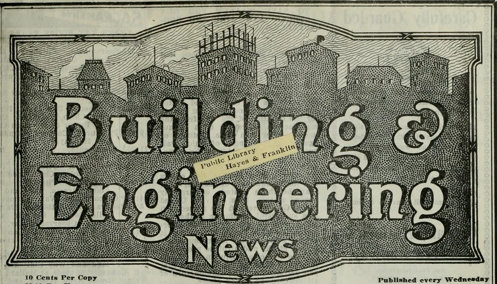 An illustration from Building & engineering news, 1914, leaf 460