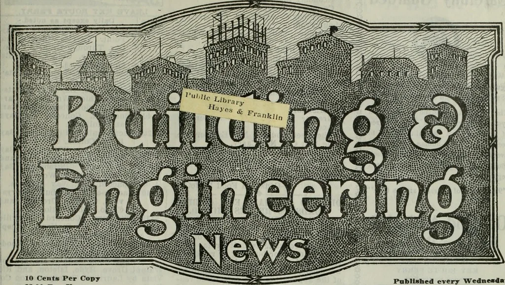 An illustration from Building & engineering news, 1914, leaf 508