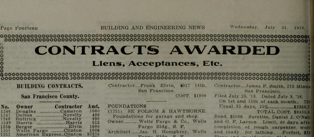 An illustration from Building & engineering news, 1914, leaf 113