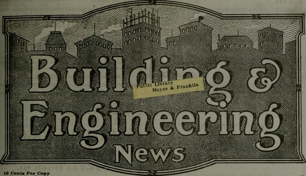 An illustration from Building & engineering news, 1914, leaf 172