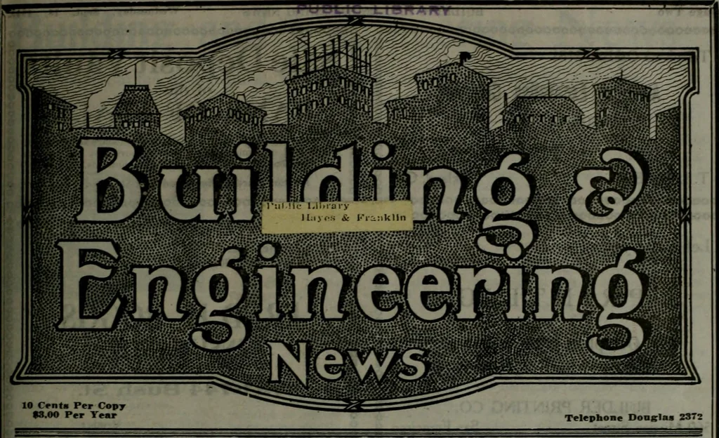 An illustration from Building & engineering news, 1914, leaf 236