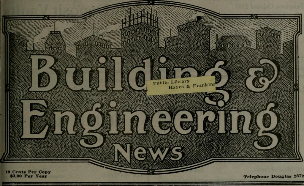 An illustration from Building & engineering news, 1914, leaf 252