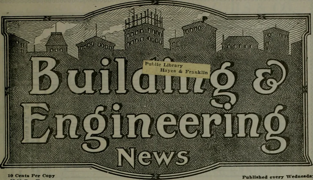 An illustration from Building & engineering news, 1914, leaf 28