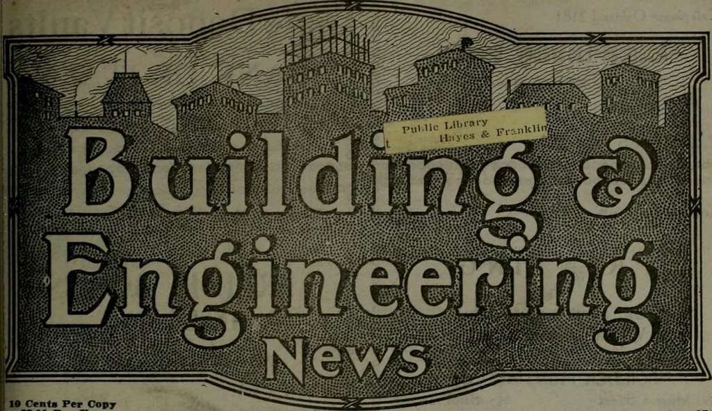 An illustration from Building & engineering news, 1914, leaf 284