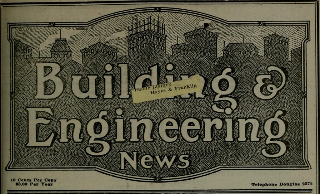 An illustration from Building & engineering news, 1914, leaf 316