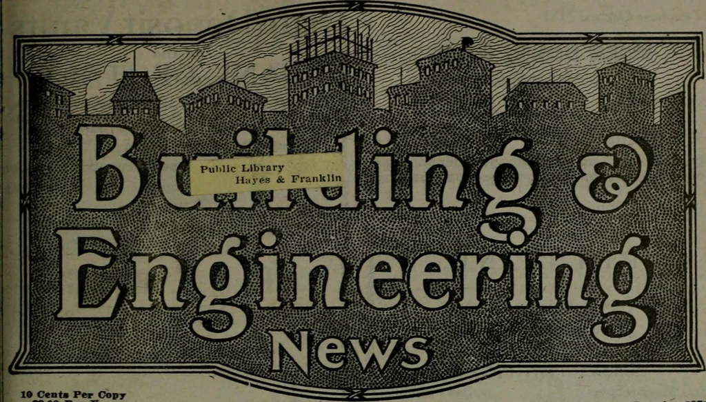 An illustration from Building & engineering news, 1914, leaf 364