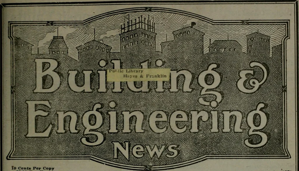 An illustration from Building & engineering news, 1914, leaf 380