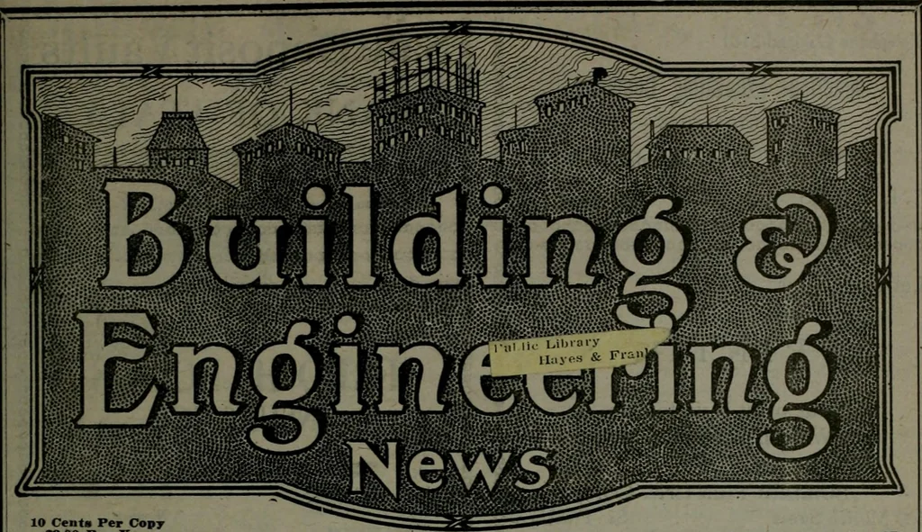 An illustration from Building & engineering news, 1914, leaf 412