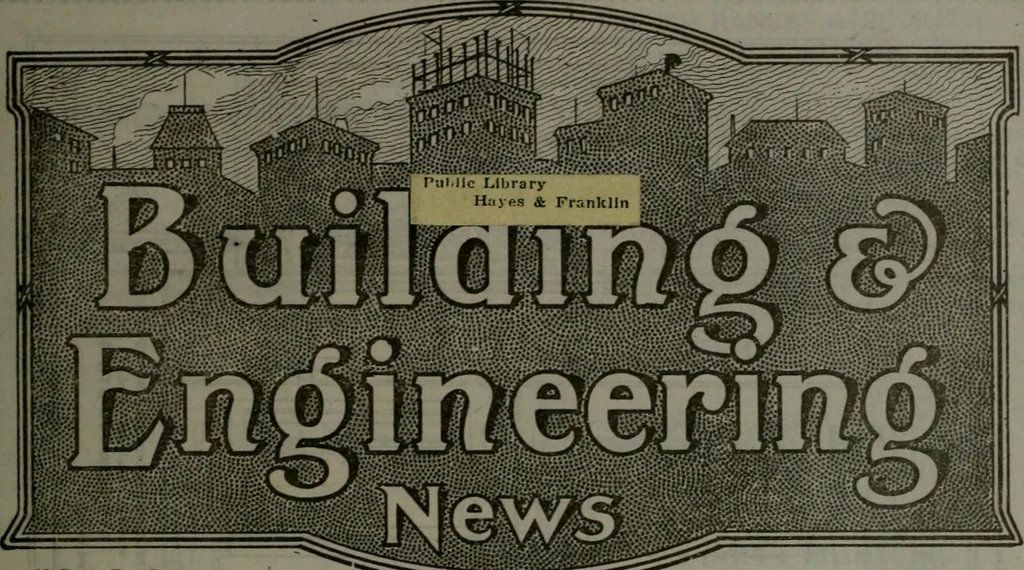 An illustration from Building & engineering news, 1914, leaf 52