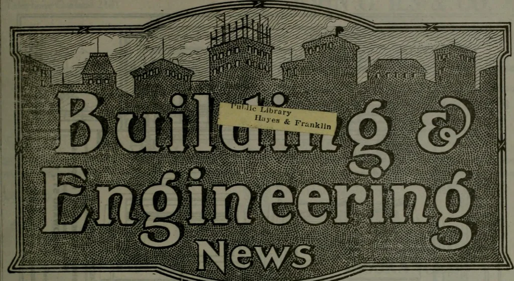 An illustration from Building & engineering news, 1914, leaf 76