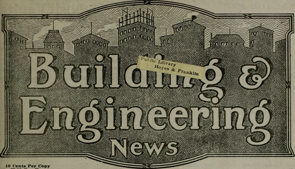An illustration from Building & engineering news, 1914, leaf 132