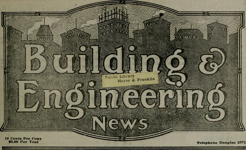 An illustration from Building & engineering news, 1914, leaf 148