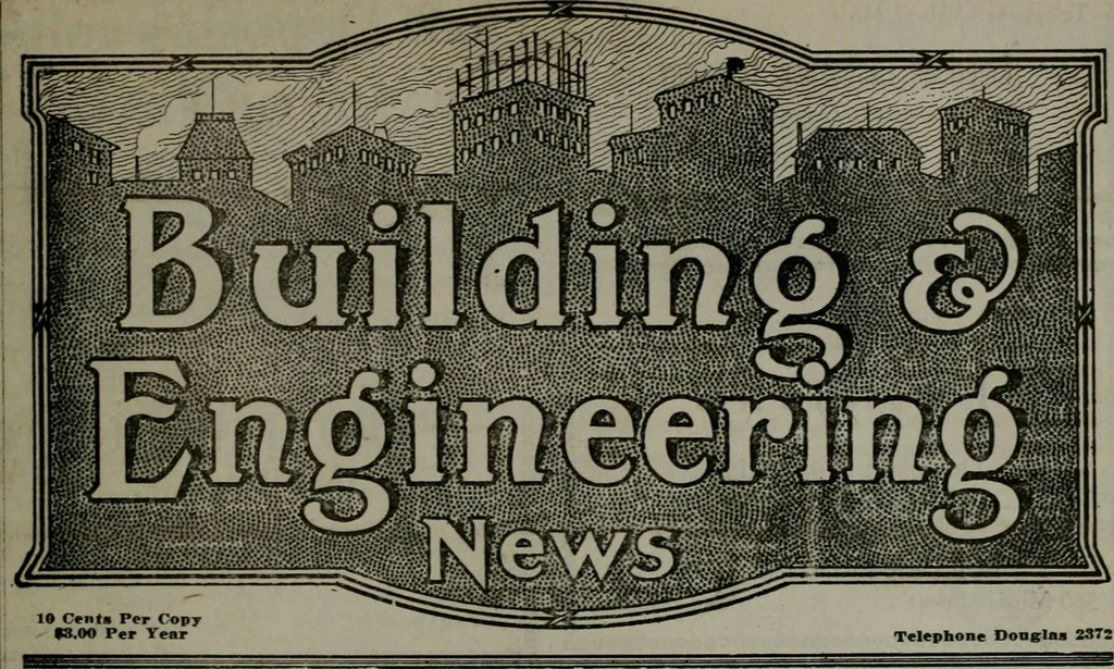 An illustration from Building & engineering news, 1914, leaf 164
