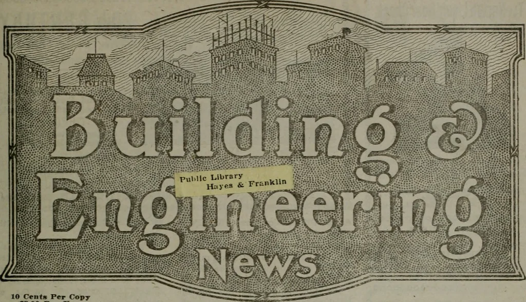An illustration from Building & engineering news, 1914, leaf 212