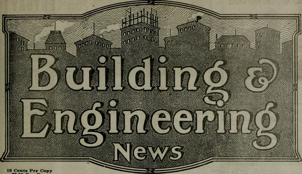 An illustration from Building & engineering news, 1914, leaf 260