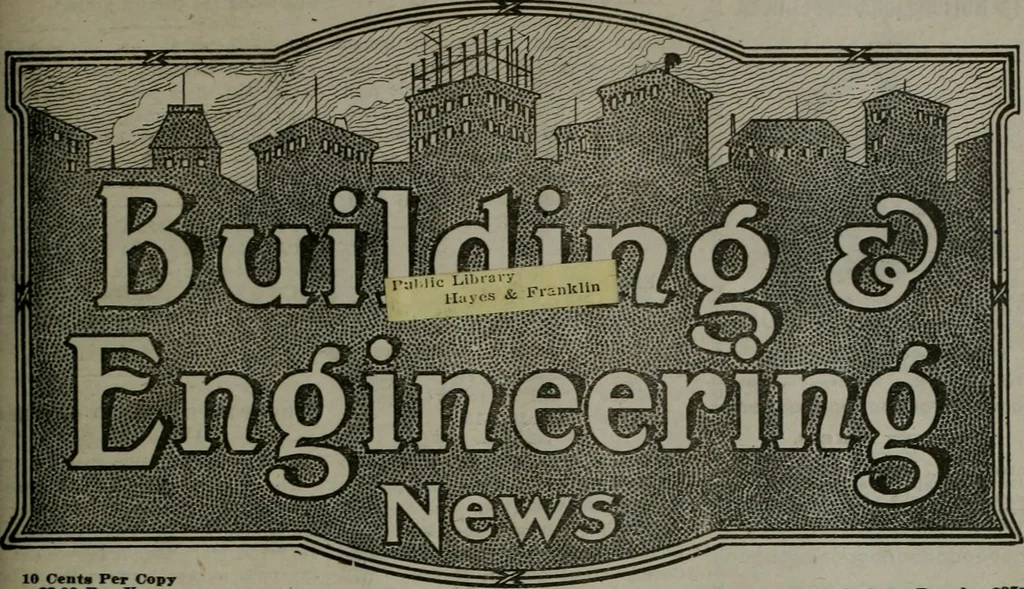 An illustration from Building & engineering news, 1914, leaf 284