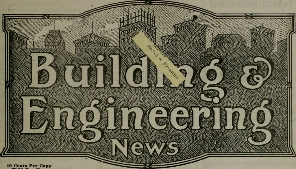 An illustration from Building & engineering news, 1914, leaf 300