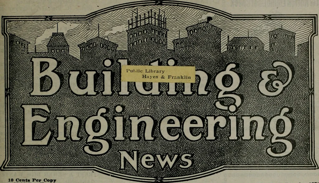 An illustration from Building & engineering news, 1914, leaf 332