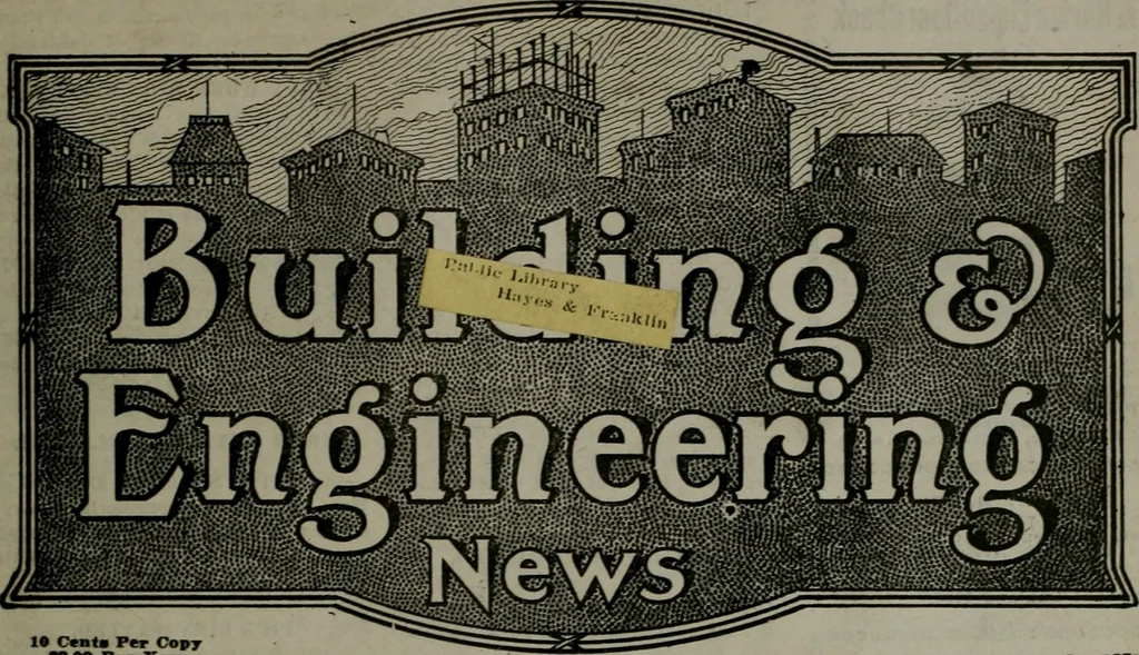An illustration from Building & engineering news, 1914, leaf 348