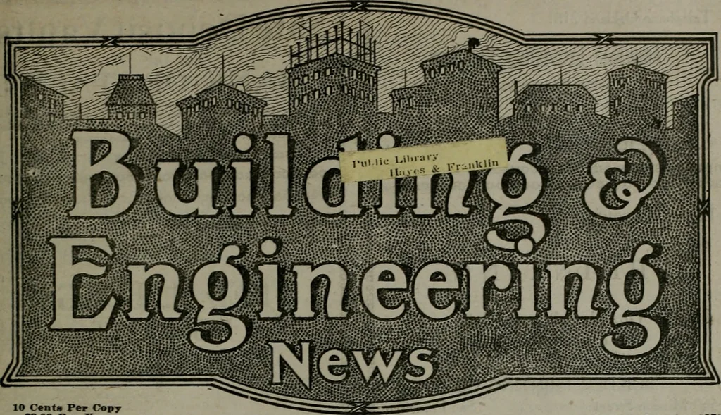 An illustration from Building & engineering news, 1914, leaf 36