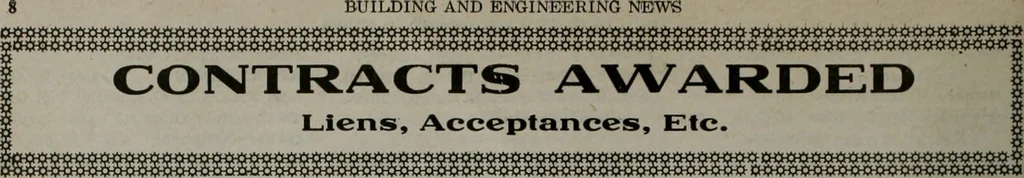 An illustration from Building & engineering news, 1914, leaf 387