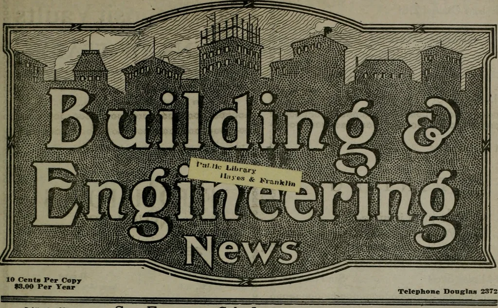 An illustration from Building & engineering news, 1914, leaf 4