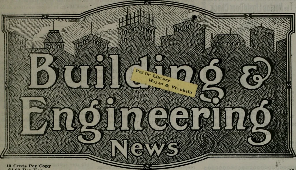 An illustration from Building & engineering news, 1914, leaf 428