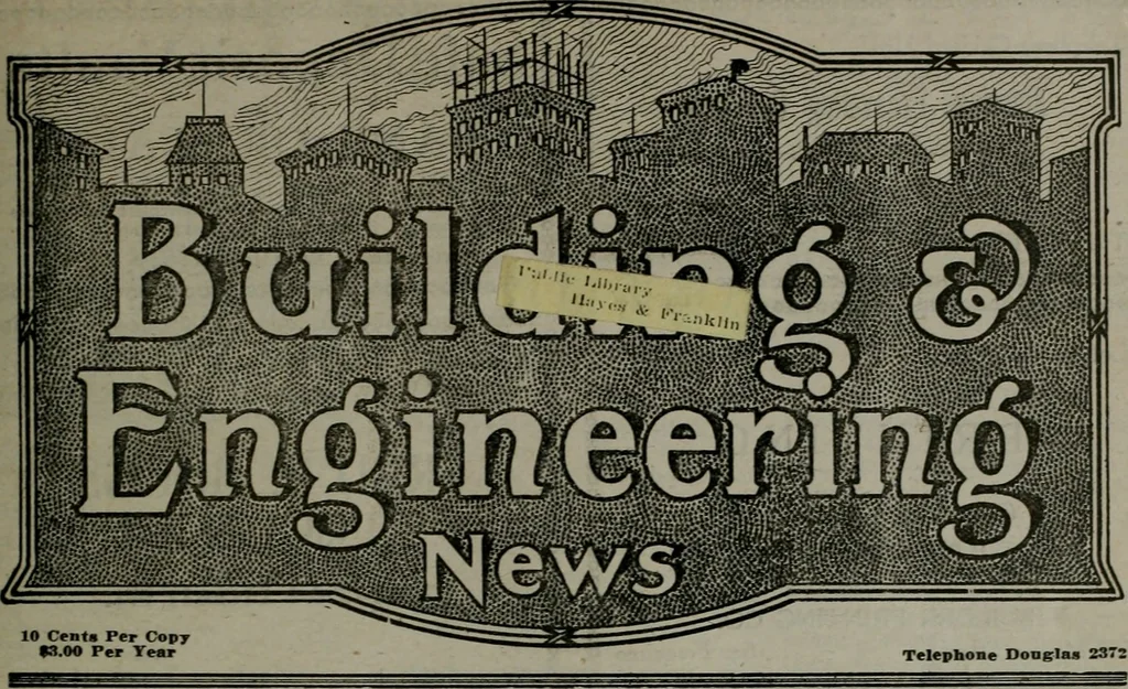 An illustration from Building & engineering news, 1914, leaf 52
